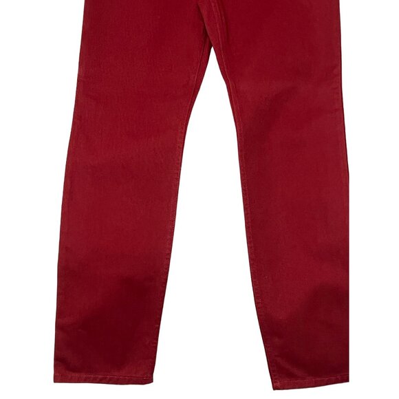 Vintage Jeanology Red Cotton Women's Pants Size 8 Straight Leg 5 Pocket - Picture 3 of 15